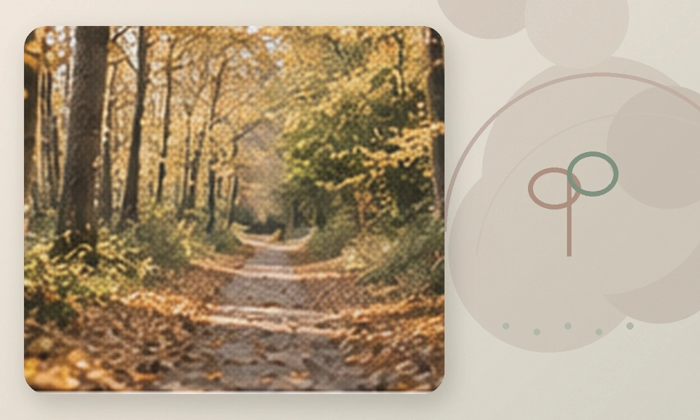 Warm, calming editorial illustration inspired by creating a healthier you autumn tree trail, accompanying the article Do You Feel Like a Burden? How to Address That Feeling