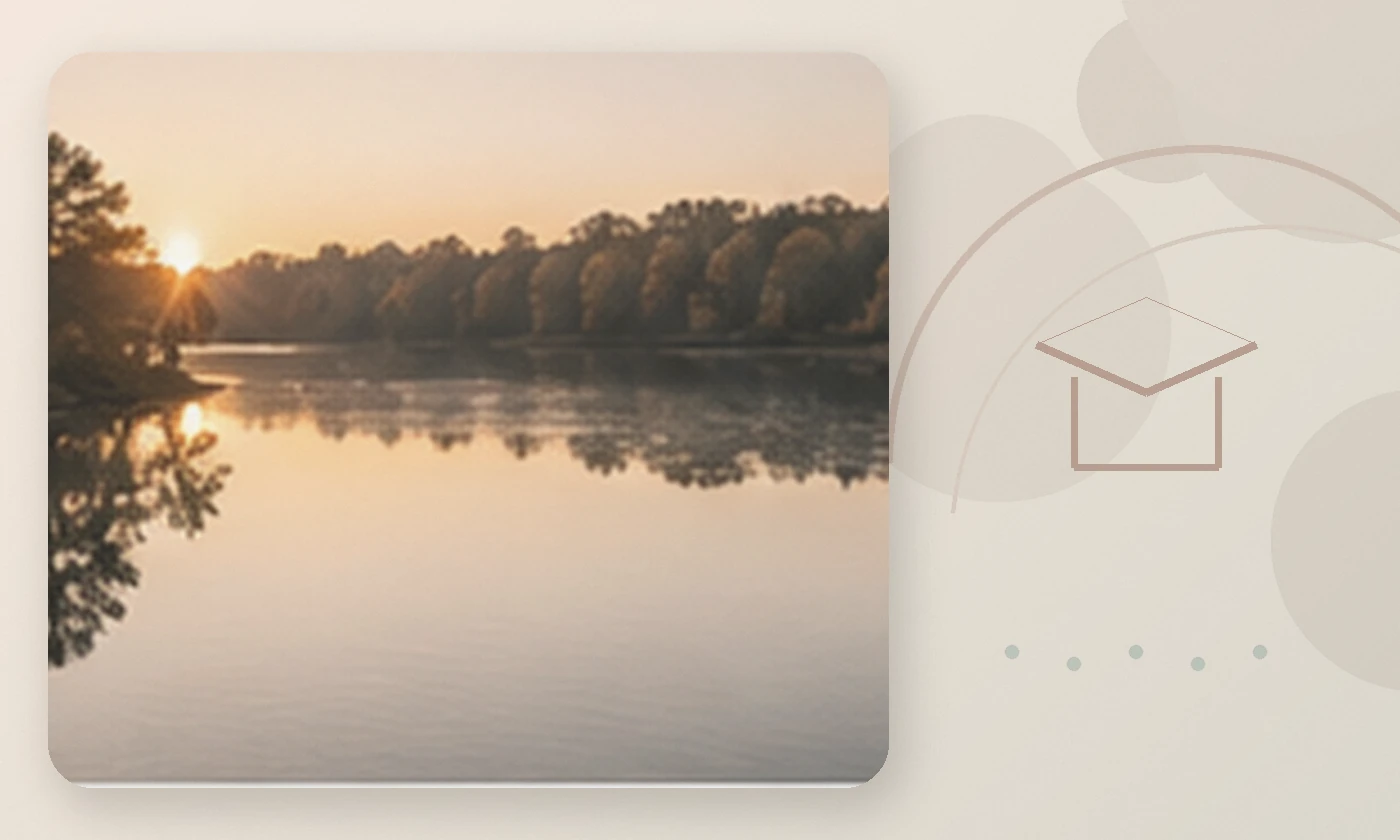 Warm, calming editorial illustration inspired by practicing self compassion lake sunrise, accompanying the article Finding The Best Therapist For Your Teenager