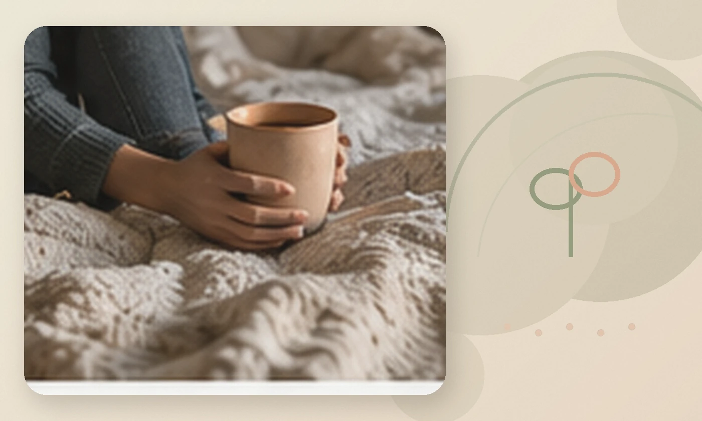 Warm, calming editorial illustration inspired by when seek professional help person sitting with cup, accompanying the article Key Responsibilities of a Mental Health Therapist You Should Know